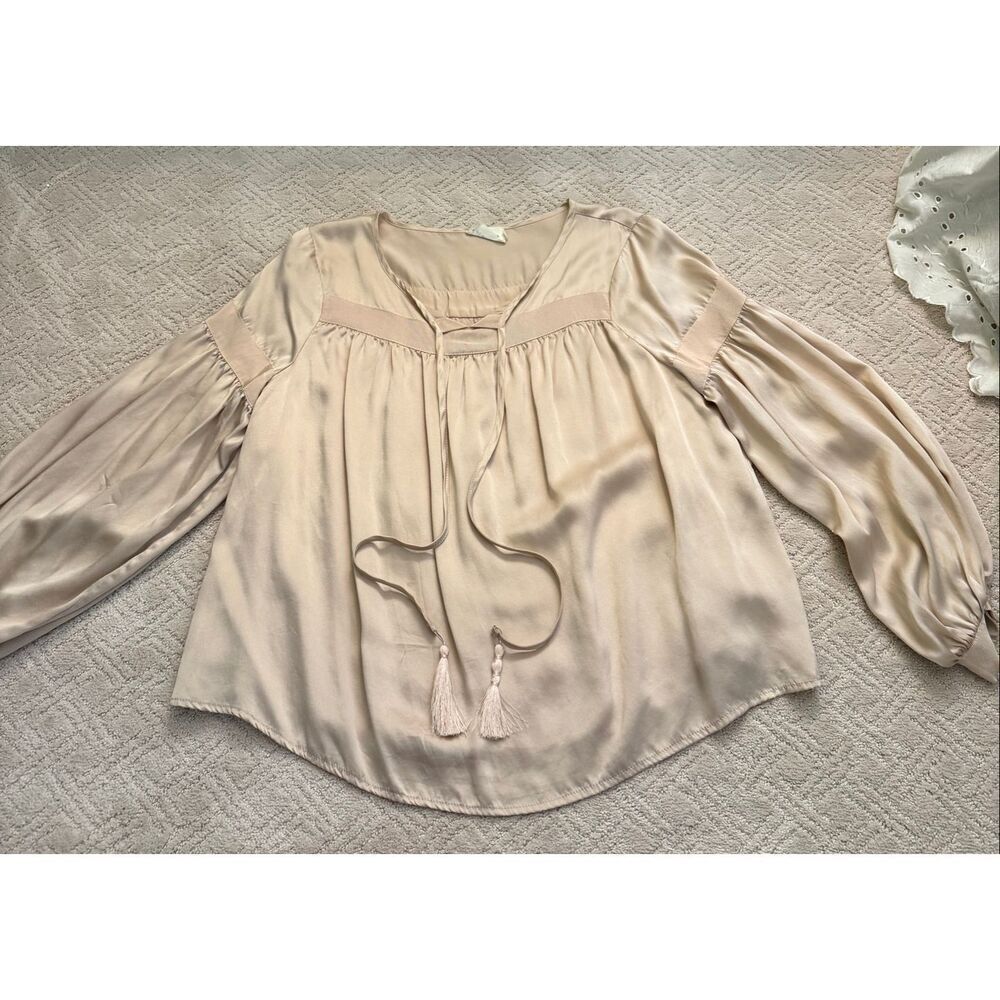 Flannel Australia Pink/Peach Silk Blouse